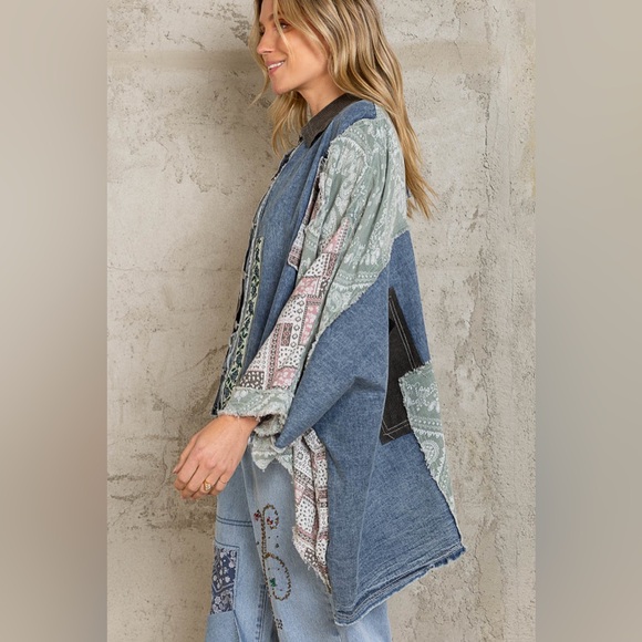 POL patchwork oversized top - Picture 4 of 8